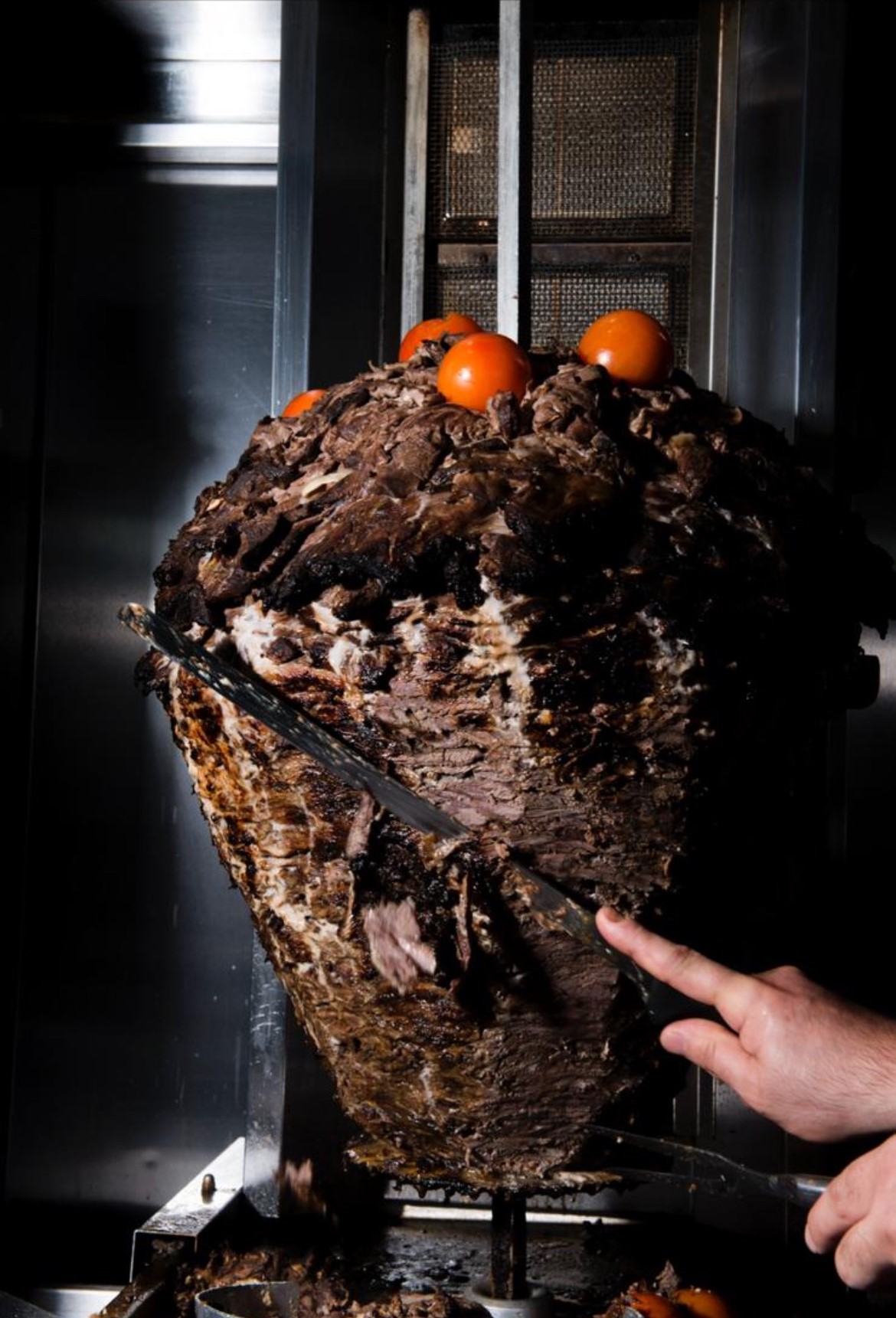Doner kebab carving